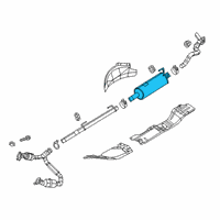 OEM 2022 Ram 3500 Exhaust Muffler Rear Diagram - 68351562AA