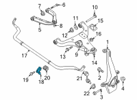 OEM 2022 Nissan Frontier BRKT STABLZR RH Diagram - 54614-4KH0A