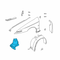 OEM 2001 Saturn L200 Splash Shield Diagram - 90572460