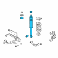 OEM Honda Civic Shock Absorber Assembly, Rear Diagram - 52610-SNE-A03