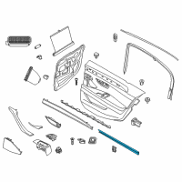 OEM 2015 BMW 535d Inner Left Window Channel Cover Diagram - 51-35-7-182-289