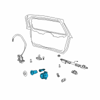 OEM 2010 Dodge Journey Cylinder-LGATE-LIFTGATE Lock Diagram - 68033742AA