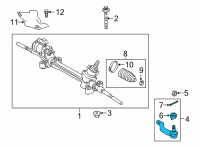 OEM 2022 Lexus NX350h Rod Assy, Tie Diagram - 45460-49095