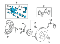 OEM 2016 Toyota RAV4 Caliper Assembly Diagram - 47750-42091