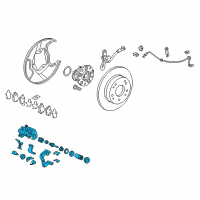 OEM 2010 Honda Civic Caliper Sub-Assembly, Left Rear Diagram - 43019-SNA-A10