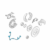 OEM Ford Escape Rear Speed Sensor Diagram - 8L8Z-2C191-A