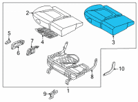 OEM 2022 Hyundai Tucson PAD ASSY-REAR SEAT CUSHION, RH Diagram - 89250-CW010