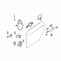 OEM 2015 BMW 435i Gran Coupe Bowden Cable, Door Opener, Inner Rear Diagram - 51-22-7-314-286