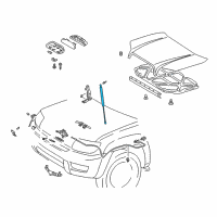 OEM 2004 Lexus GX470 Hood Support Assembly, Right Diagram - 53440-69065
