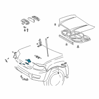 OEM 2005 Lexus GX470 Hood Lock Assembly Diagram - 53510-60170