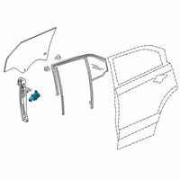 OEM 2021 Cadillac XT6 Window Motor Diagram - 23370448