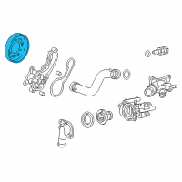 OEM 2013 Honda Insight Pulley, Water Pump Diagram - 19224-RBJ-003