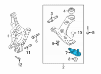 OEM 2021 Hyundai Santa Fe Ball Joint Assembly-LWR Arm Diagram - 54530-P2000