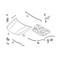 OEM 2013 Kia Optima Cable Assembly-Hood Latch Diagram - 811904C100