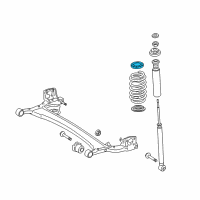 OEM 2015 Toyota Yaris Upper Spring Insulator Diagram - 48257-52010