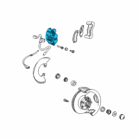 OEM Ford Explorer Sport Caliper Diagram - 3L2Z-2B121-AB