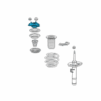 OEM Honda Rubber, FR. Shock Absorber Mounting Diagram - 51670-TLA-A01