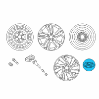 OEM Hyundai Elantra Wheel Hub Cap Assembly Diagram - 52960-F3000