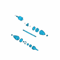 OEM 2001 Oldsmobile Alero Shaft Asm, Front Wheel Drive Diagram - 19256584