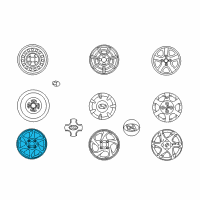 OEM 2006 Hyundai Elantra Aluminium Wheel Assembly Diagram - 52910-2D800