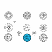 OEM 2006 Hyundai Elantra Aluminium Wheel Assembly Diagram - 52910-2D700