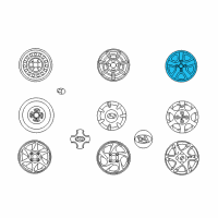 OEM 2004 Hyundai Elantra Aluminium Wheel Assembly Diagram - 52910-27700