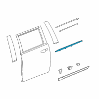 OEM 2016 GMC Yukon XL Belt Weatherstrip Diagram - 23227742