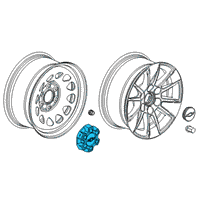 OEM Chevrolet Center Cap Diagram - 23378301