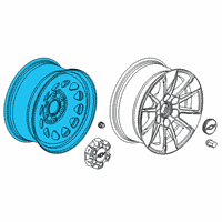 OEM 2021 Chevrolet Silverado 1500 Spare Wheel Diagram - 84440191