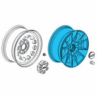 OEM 2019 Chevrolet Silverado 1500 Wheel, Alloy Diagram - 23376216