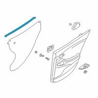 OEM 2019 Hyundai Veloster Weatherstrip-Rear Door Belt Inside RH Diagram - 83241-J3000