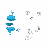 OEM Scion Air Cleaner Assembly Diagram - 17700-28351