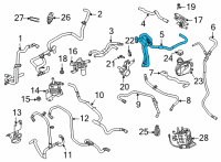 OEM Ford Mustang Mach-E TUBE ASY - WATER OUTLET Diagram - LJ9Z-8A519-A