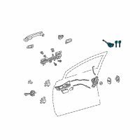 OEM Lexus Door Lock Cylinder & Key Set, Left Diagram - 69052-48110