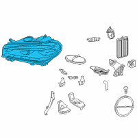 OEM 2015 BMW X5 Left Headlight Diagram - 63-11-7-381-141