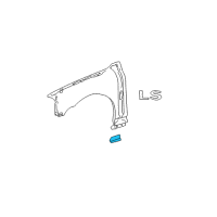 OEM 2002 Lincoln LS Body Side Molding Diagram - 5W4Z-16A039-APTM