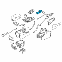 OEM 2015 Hyundai Santa Fe Switch Assembly-Indicator Cover, RH Diagram - 93315-4Z210