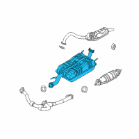 OEM 2005 Kia Sorento Muffler Assembly-Main Diagram - 287003E150