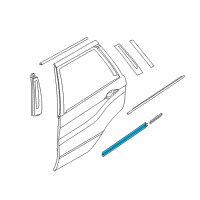 OEM 2019 BMW X6 Window Cavity Strip, Long, Inner Left Diagram - 51-35-7-317-849