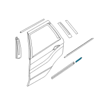 OEM 2019 BMW X6 Weather Strip, Short, Rear Inner Diagram - 51-22-7-363-041