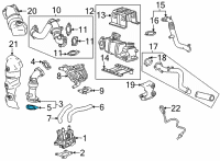 OEM 2021 GMC Sierra 3500 HD EGR Pipe Gasket Diagram - 12688014