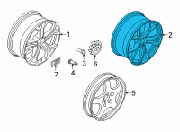 OEM 2020 BMW X5 Disk Wheel, Light Alloy, In Diagram - 36-11-8-071-998