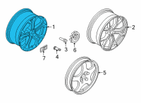 OEM 2021 BMW X5 Disk Wheel, Light Alloy, In Diagram - 36-11-6-883-762