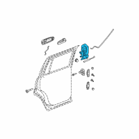 OEM 2007 Chrysler Aspen Rear Door Latch Diagram - 55364984AB