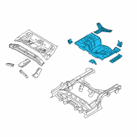 OEM Hyundai Elantra GT Panel Assembly-Rear Floor Rear Complete Diagram - 65520-A5000