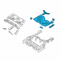 OEM 2015 Hyundai Elantra GT Panel Assembly-Rear Floor Rear Complete Diagram - 65520-A5000