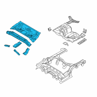 OEM Hyundai Elantra GT Panel Assembly-Rear Floor Front Complete Diagram - 65510-A5010