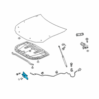 OEM 2020 Lexus ES350 Hood Lock Assembly Diagram - 53510-06421