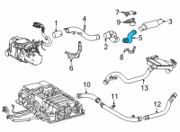 OEM 2020 Toyota Mirai Connector Pipe Diagram - 17B54-77010