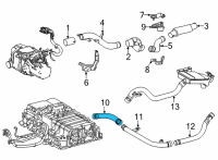 OEM 2019 Toyota Mirai Front Pipe Diagram - 17DB1-77010